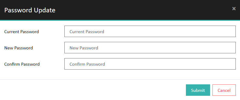 Enter old and new password