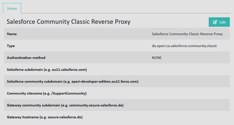 Salesforce Community Classic Reverse Proxy App Settings