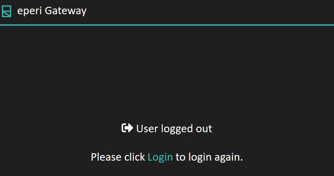 Admin Console - Logout page