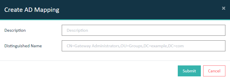 Enter AD group details