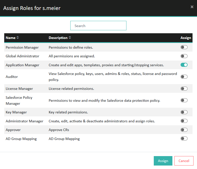 Assign roles