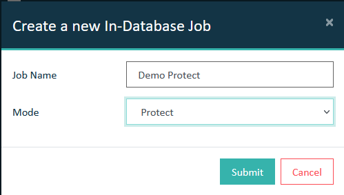 New In-Database job