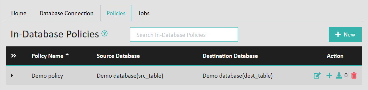 New In-DB policy created