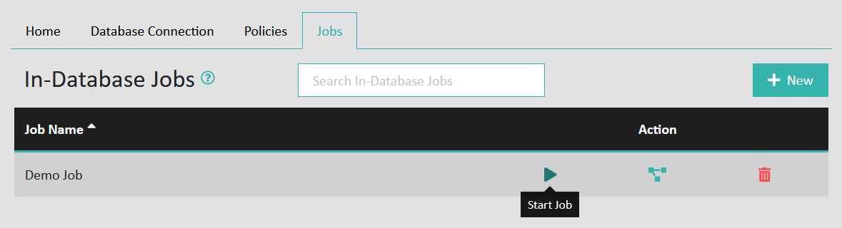 Start In-Database job