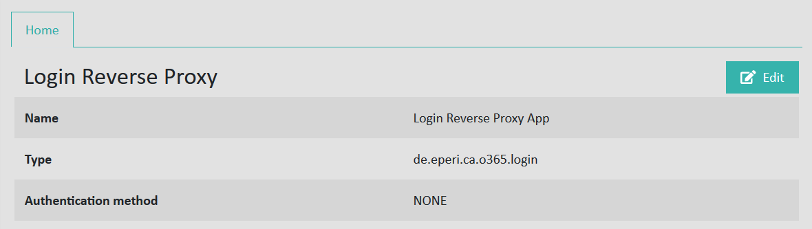 Login Reverse Proxy App settings