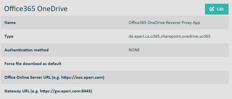Office365 OneDrive App settings
