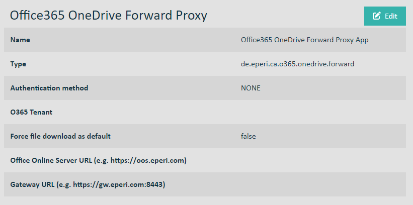 Office365 OneDrive Forward Proxy App