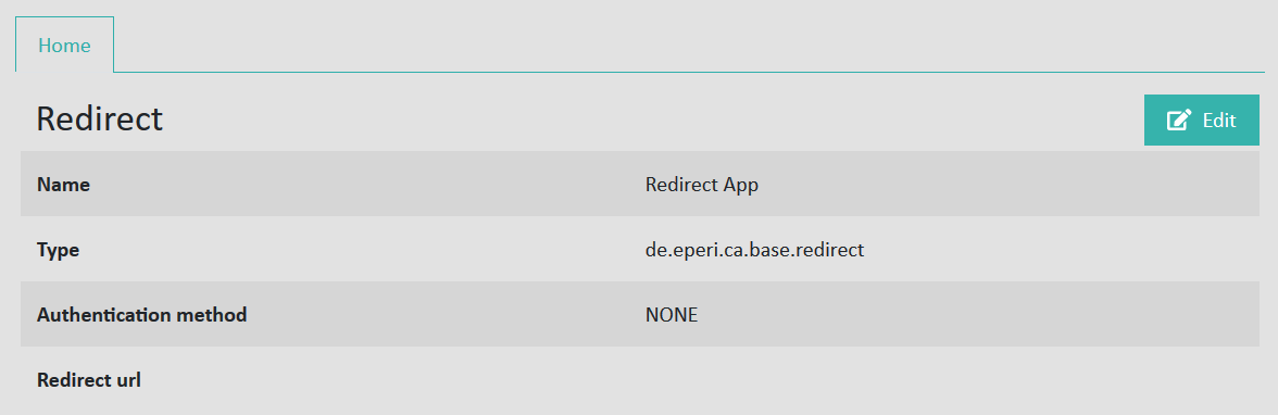 Redirect App settings