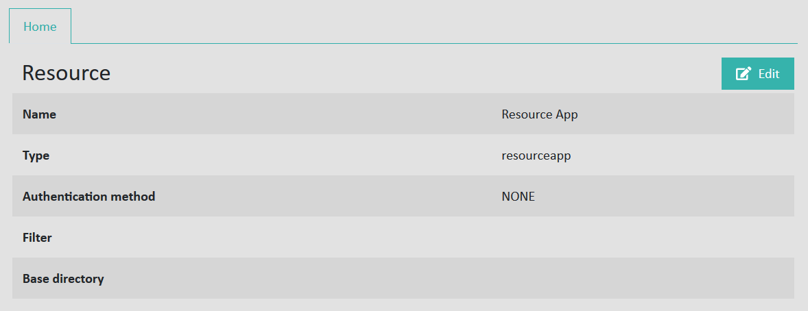 Resource App settings