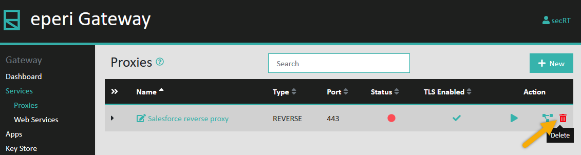 Delete a proxy