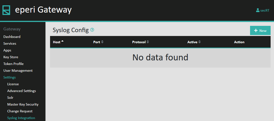 Create a new syslog configuration