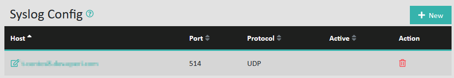 Syslog configuration disabled by default