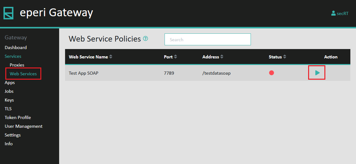 Start the web service