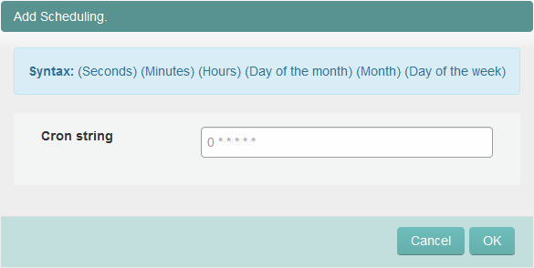 Enter details of task scheduling