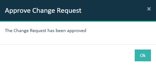 Change request approved