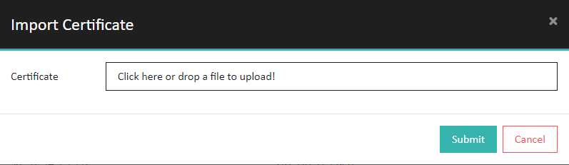 Select certificate file