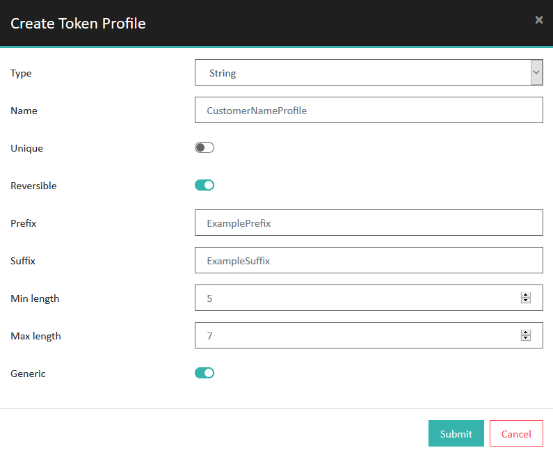 Details of new token profile