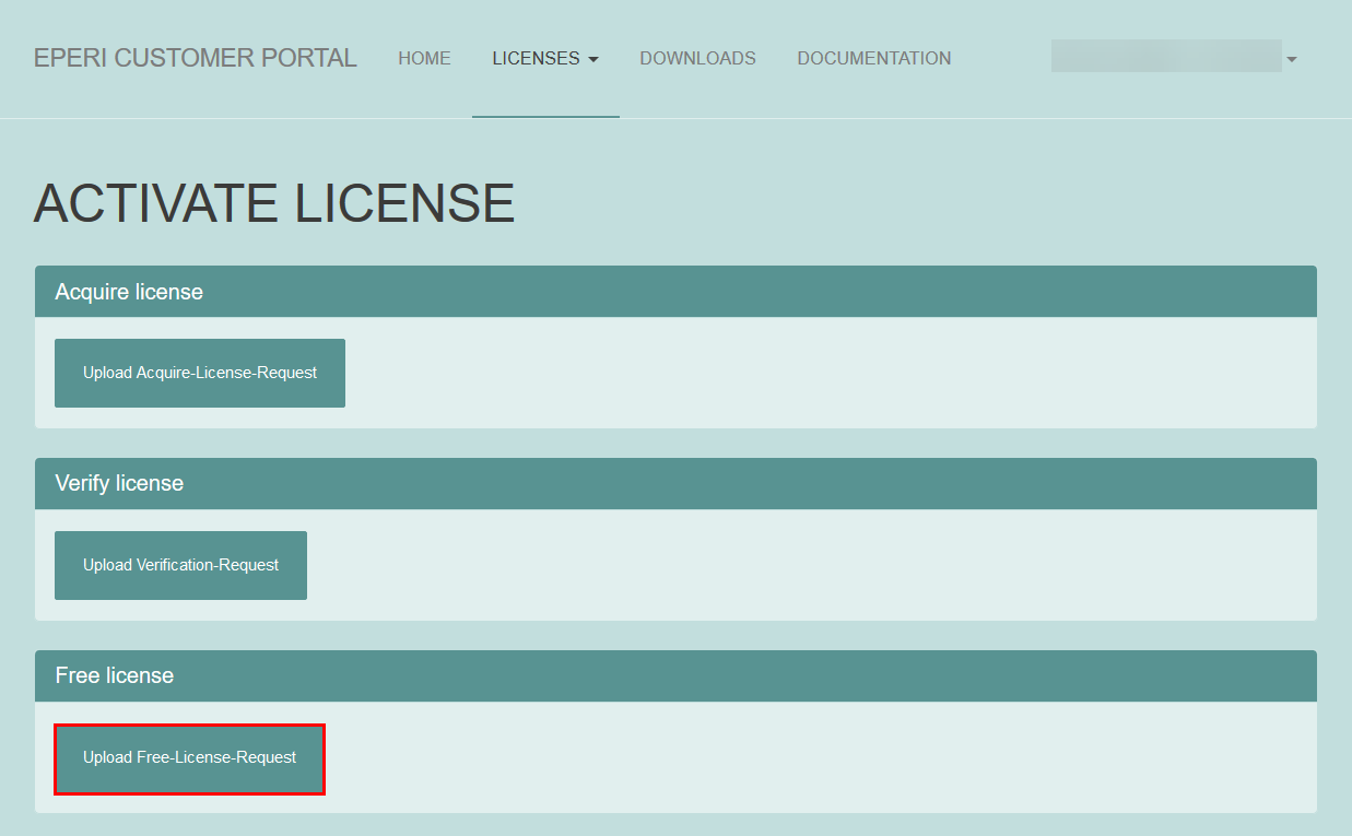 License - Upload Free-License-Request