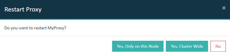 Proxy Status - Proxy cannot (re)start