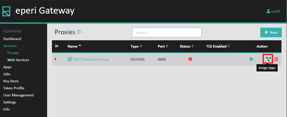 Assign App to Proxy