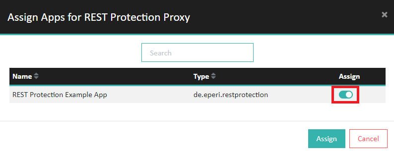 Assign App - REST Protection Example App