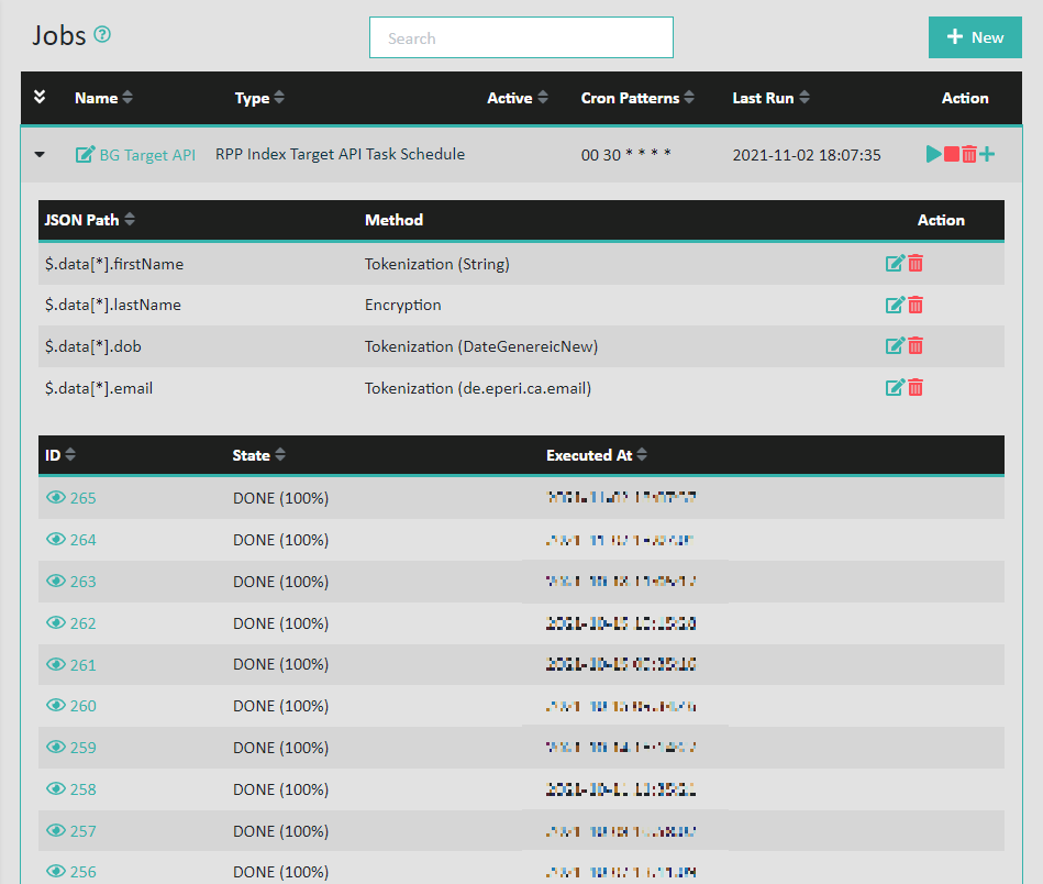 Details of BG Tasks Status