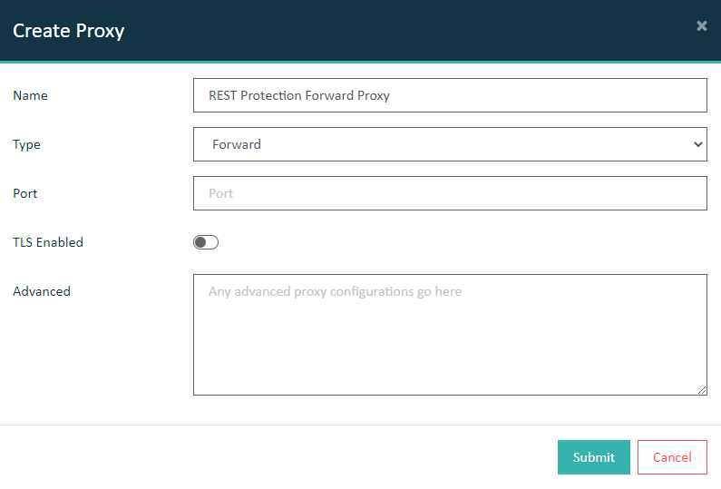 Proxy configuration
