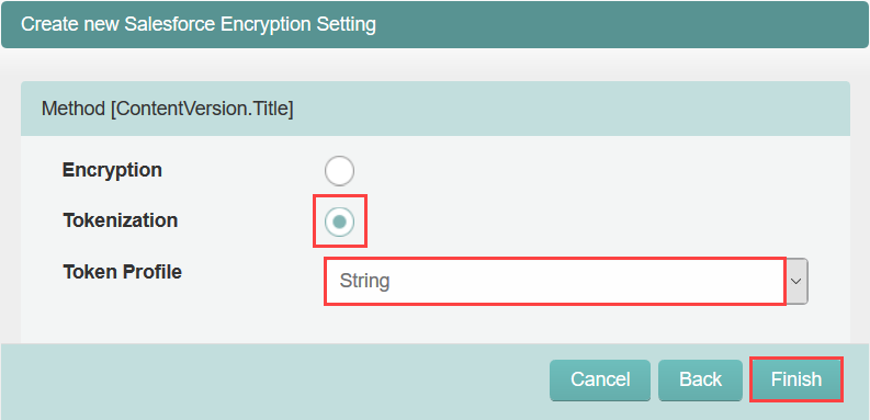 Select encryption method
