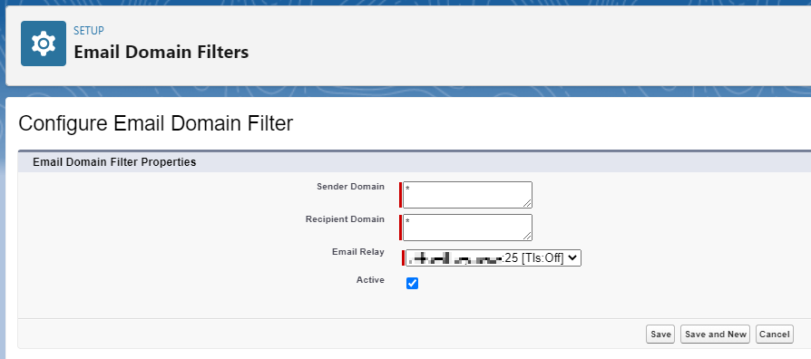 Configuring the Email Domain Filter