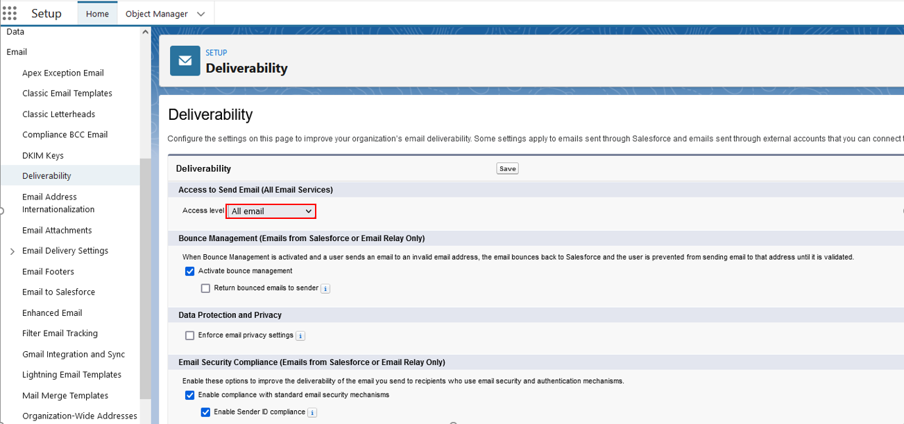 Access to Send Email